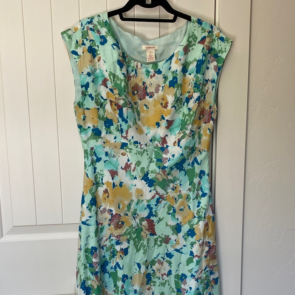 Sundance Floral Cap Sleeve Dress